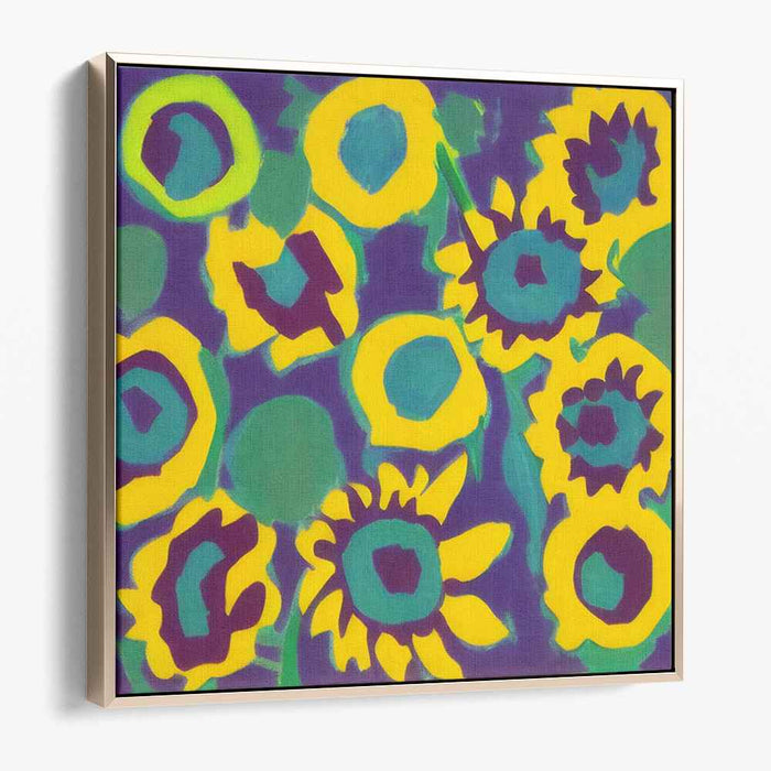 Blossoming Essence: Vivid Abstract Floral Canvas Art Print