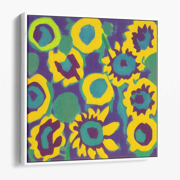 Blossoming Essence: Vivid Abstract Floral Canvas Art Print