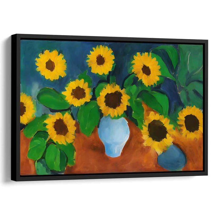 Ephemeral Petals Symphony: Post-Impressionist Floral Canvas Art Print