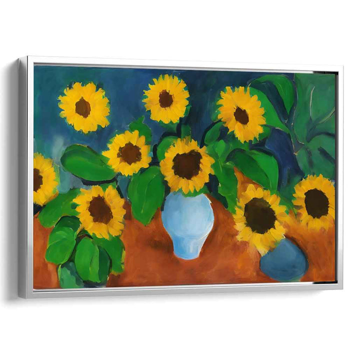 Ephemeral Petals Symphony: Post-Impressionist Floral Canvas Art Print