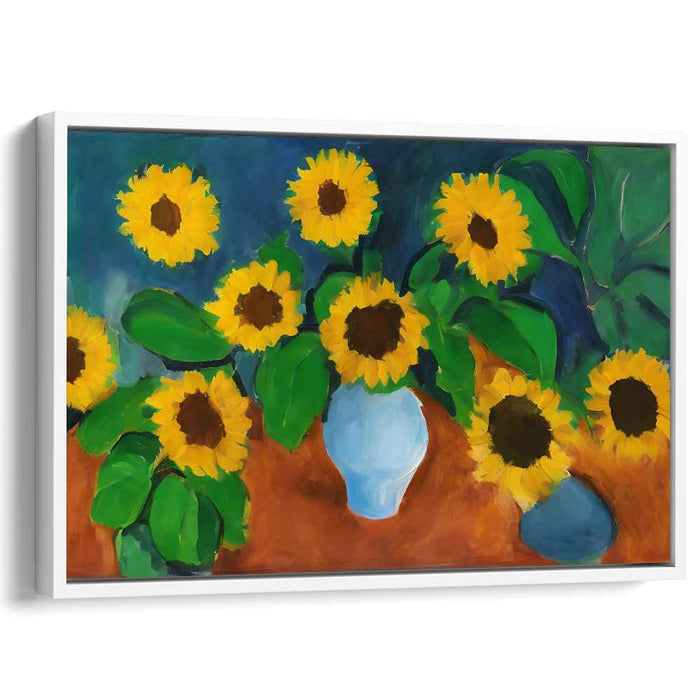 Ephemeral Petals Symphony: Post-Impressionist Floral Canvas Art Print
