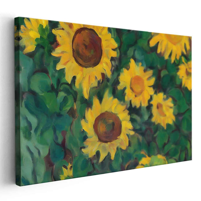 Ethereal Petal Play: Impressionistic Vibrant Floral Canvas Art