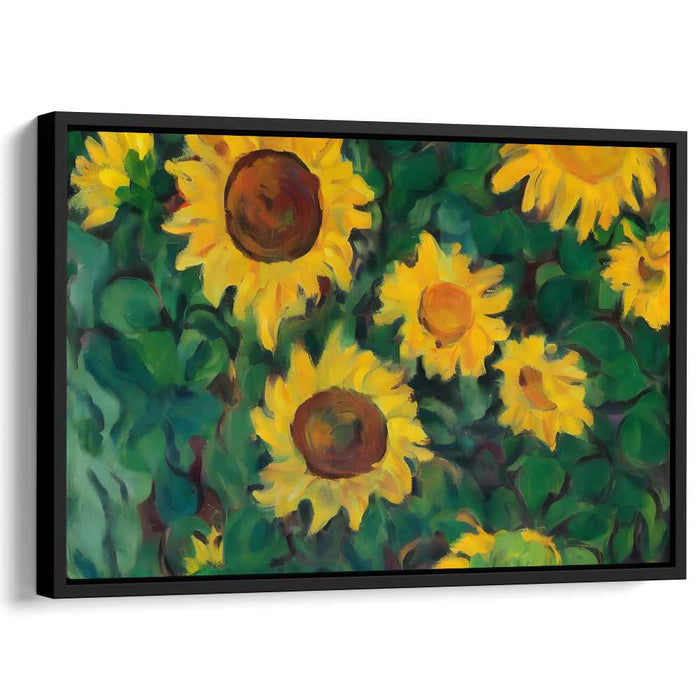 Ethereal Petal Play: Impressionistic Vibrant Floral Canvas Art