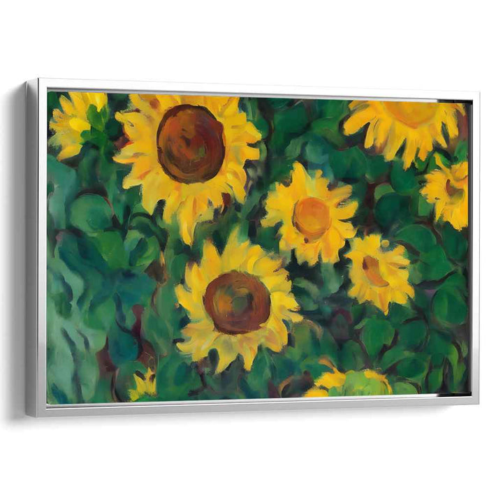 Ethereal Petal Play: Impressionistic Vibrant Floral Canvas Art