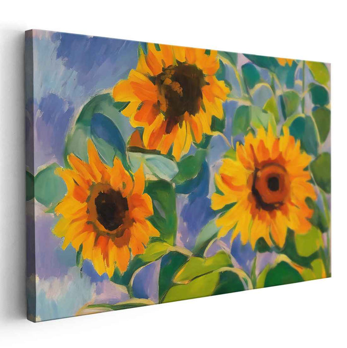 Blossom Waltz: Lively Floral Canvas Art Print