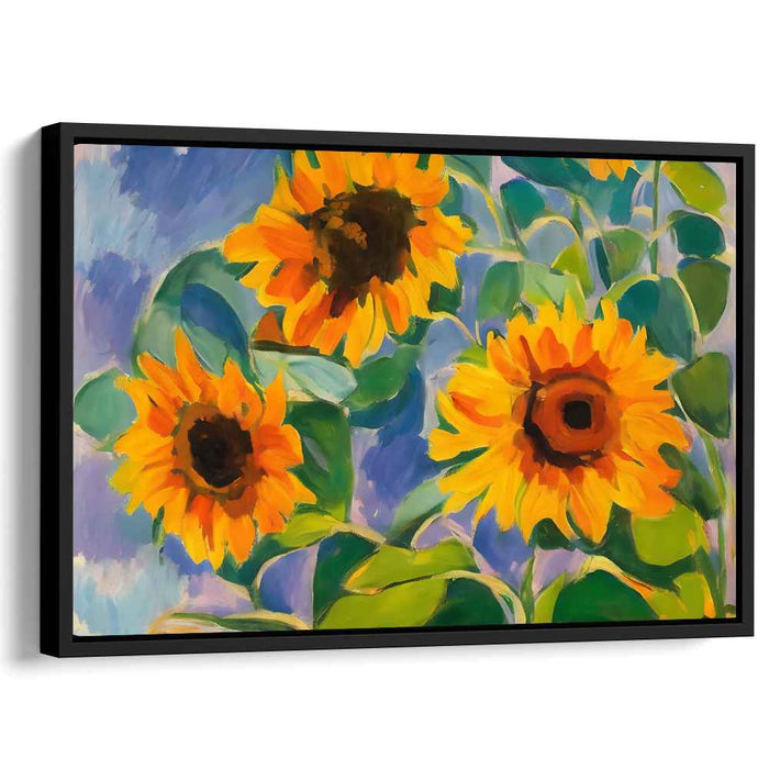 Blossom Waltz: Lively Floral Canvas Art Print