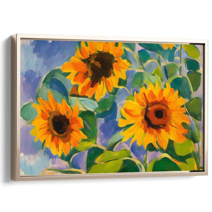 Blossom Waltz: Lively Floral Canvas Art Print