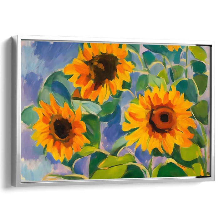 Blossom Waltz: Lively Floral Canvas Art Print