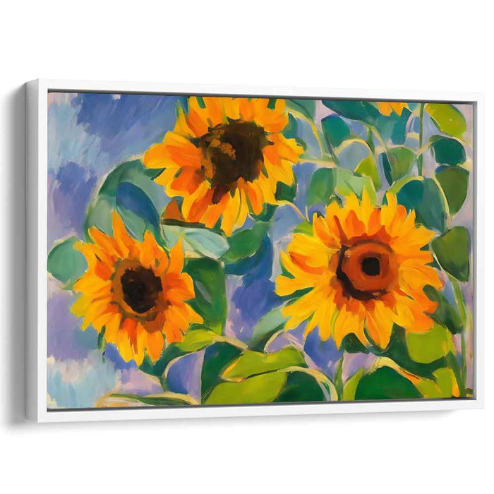 Blossom Waltz: Lively Floral Canvas Art Print