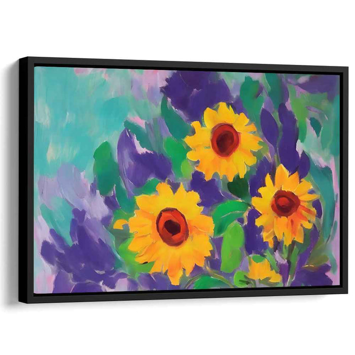 Solar Blossom Burst: Vibrant Sunflower Canvas Art