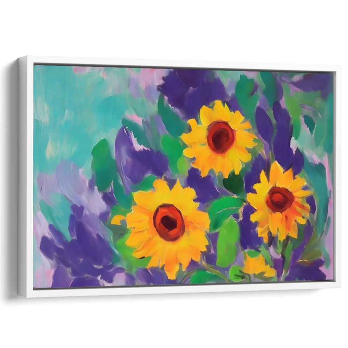 Solar Blossom Burst: Vibrant Sunflower Canvas Art