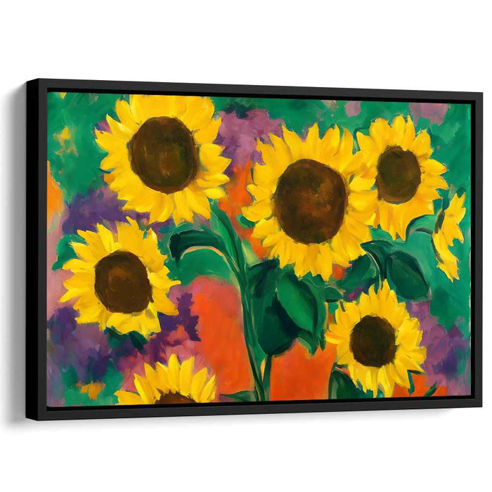 Sunflower's Radiant Glow: Vibrant Sunflower Canvas Art Print