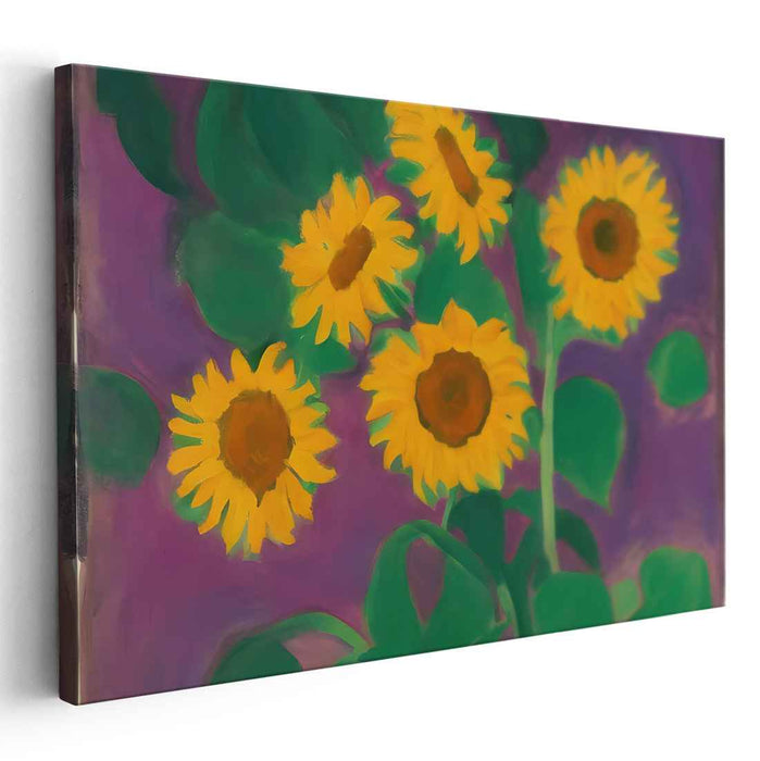Solar Blossom Impressions: Vibrant Sunflower Canvas Art Print