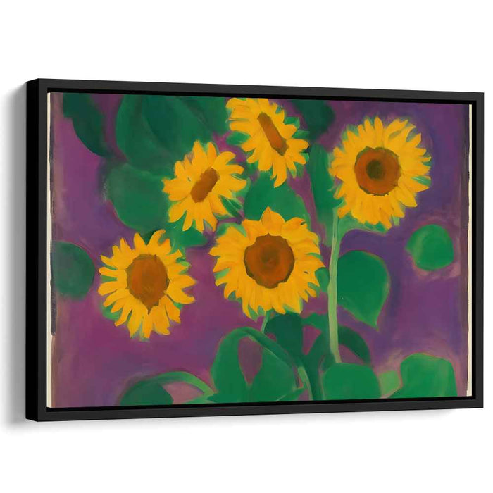 Solar Blossom Impressions: Vibrant Sunflower Canvas Art Print