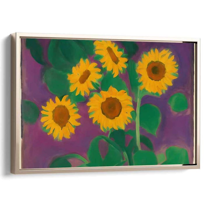 Solar Blossom Impressions: Vibrant Sunflower Canvas Art Print