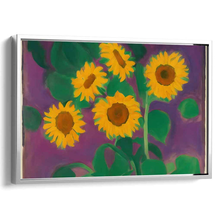 Solar Blossom Impressions: Vibrant Sunflower Canvas Art Print