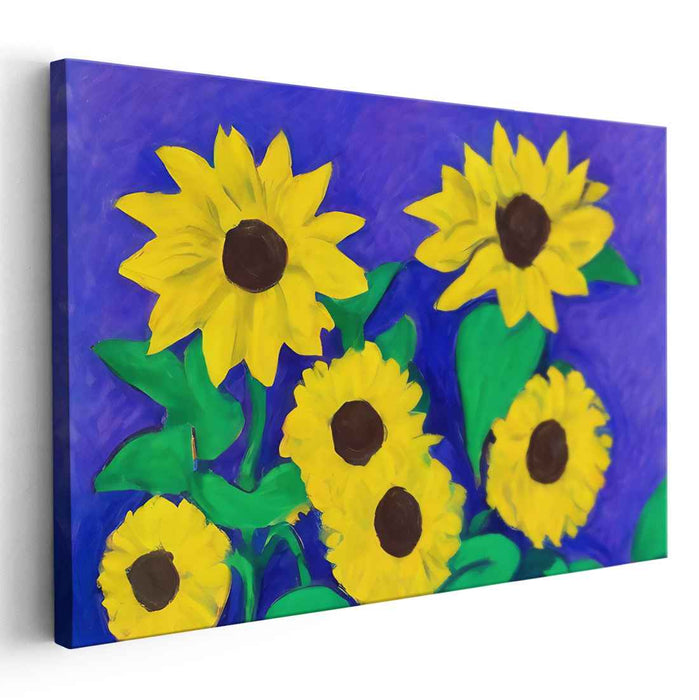 Sunny Petals Radiance: Vibrant Sunflower Canvas Art Print