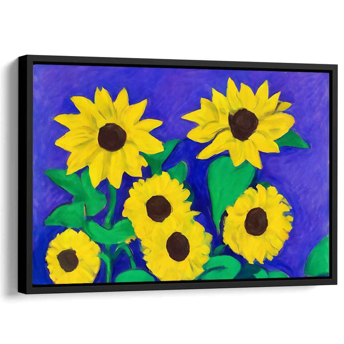 Sunny Petals Radiance: Vibrant Sunflower Canvas Art Print