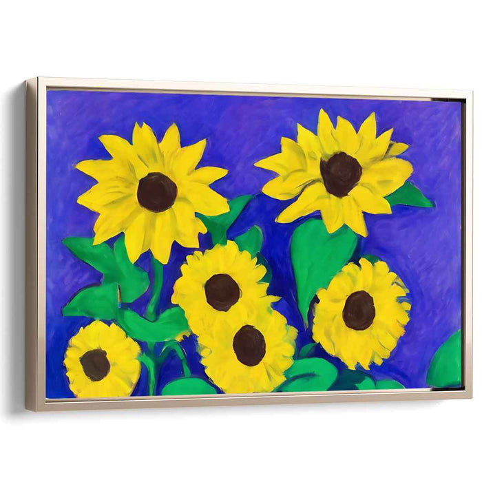Sunny Petals Radiance: Vibrant Sunflower Canvas Art Print