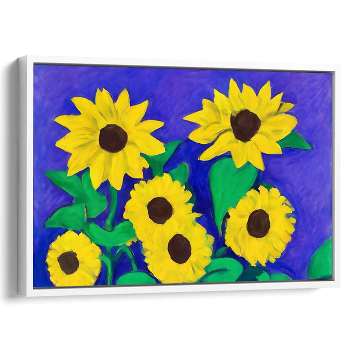 Sunny Petals Radiance: Vibrant Sunflower Canvas Art Print