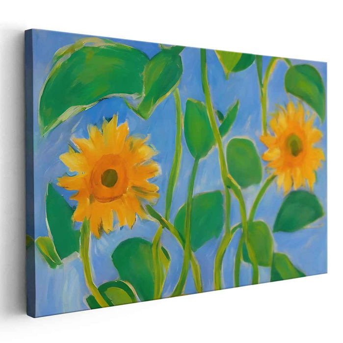 Floral Mosaic Tapestry: Vibrant Floral Canvas Art Print