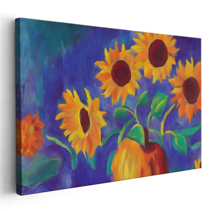 Blossoming Palette Symphony: Vibrant Impressionist Floral Canvas Art