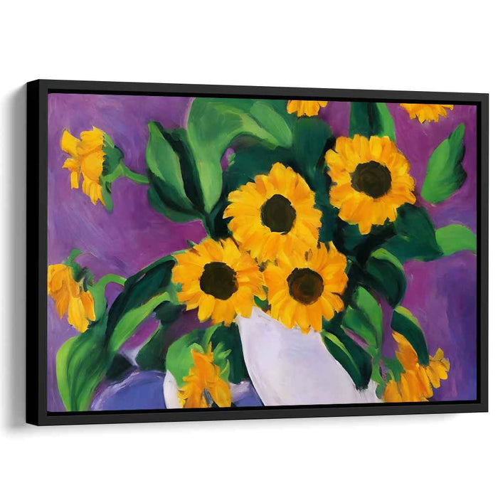 Sunflower Song: Vivid Expressionist Sunflower Canvas Art