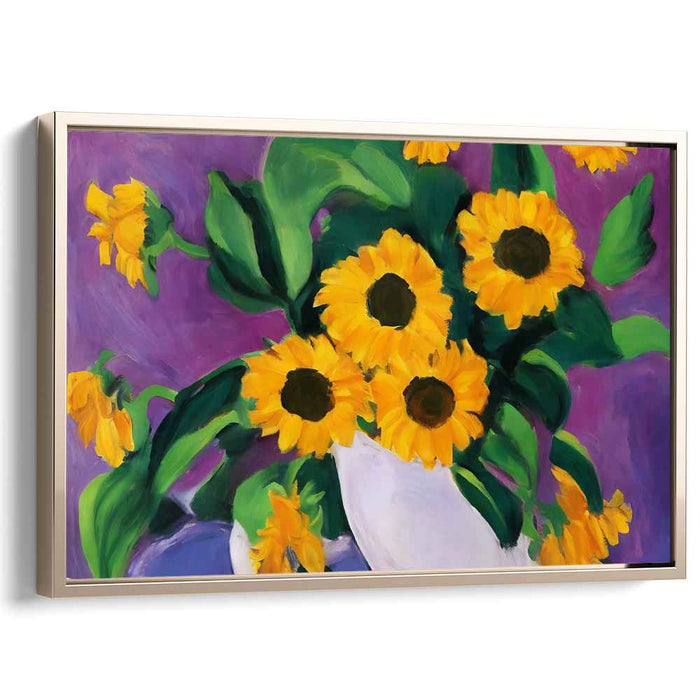 Sunflower Song: Vivid Expressionist Sunflower Canvas Art
