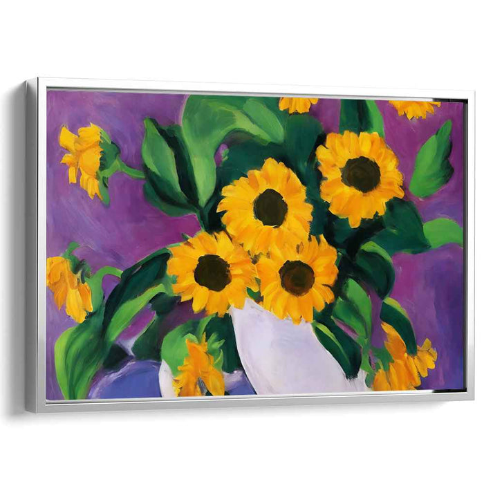 Sunflower Song: Vivid Expressionist Sunflower Canvas Art