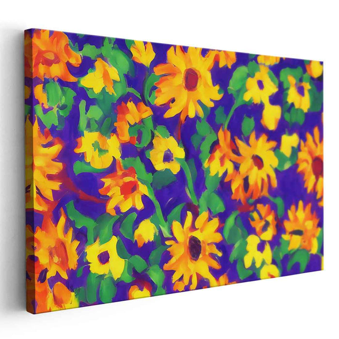 Radiance in Bloom: Vibrant Sunflower Canvas Art Print