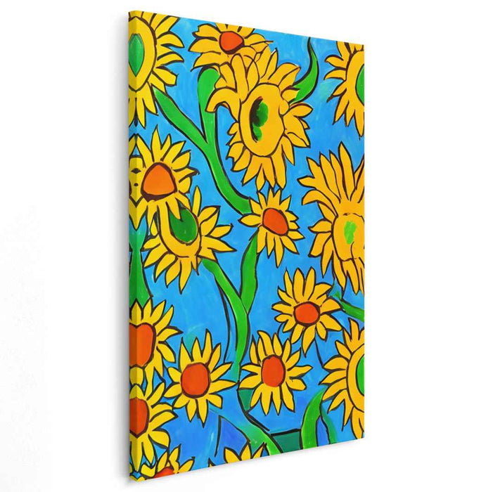 Sun-Kissed Blossoms: Vibrant Sunflower Canvas Art Print