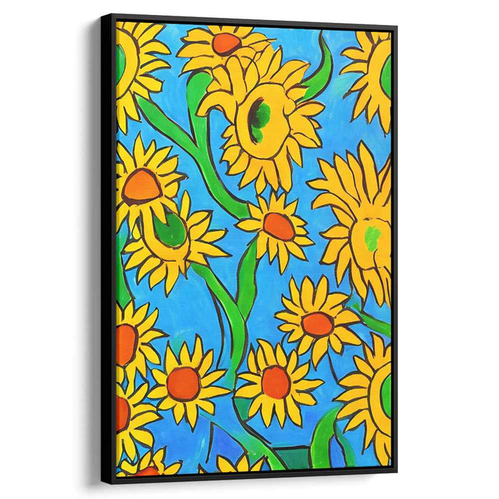 Sun-Kissed Blossoms: Vibrant Sunflower Canvas Art Print