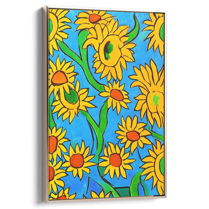 Sun-Kissed Blossoms: Vibrant Sunflower Canvas Art Print