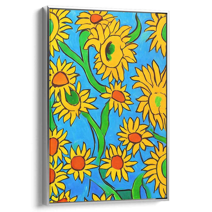 Sun-Kissed Blossoms: Vibrant Sunflower Canvas Art Print