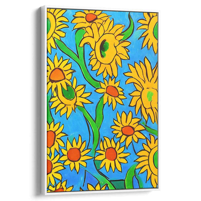 Sun-Kissed Blossoms: Vibrant Sunflower Canvas Art Print