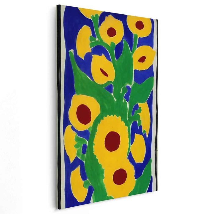 Vibrant Petal Fusion: Bold Abstract Floral Canvas Art Print