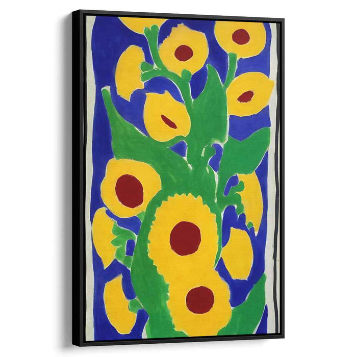 Vibrant Petal Fusion: Bold Abstract Floral Canvas Art Print