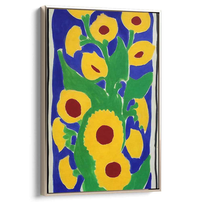 Vibrant Petal Fusion: Bold Abstract Floral Canvas Art Print