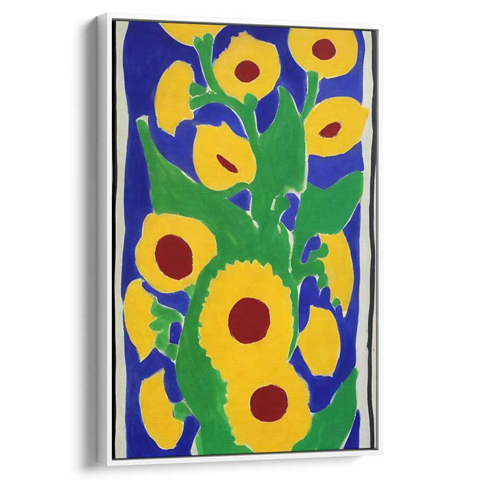 Vibrant Petal Fusion: Bold Abstract Floral Canvas Art Print