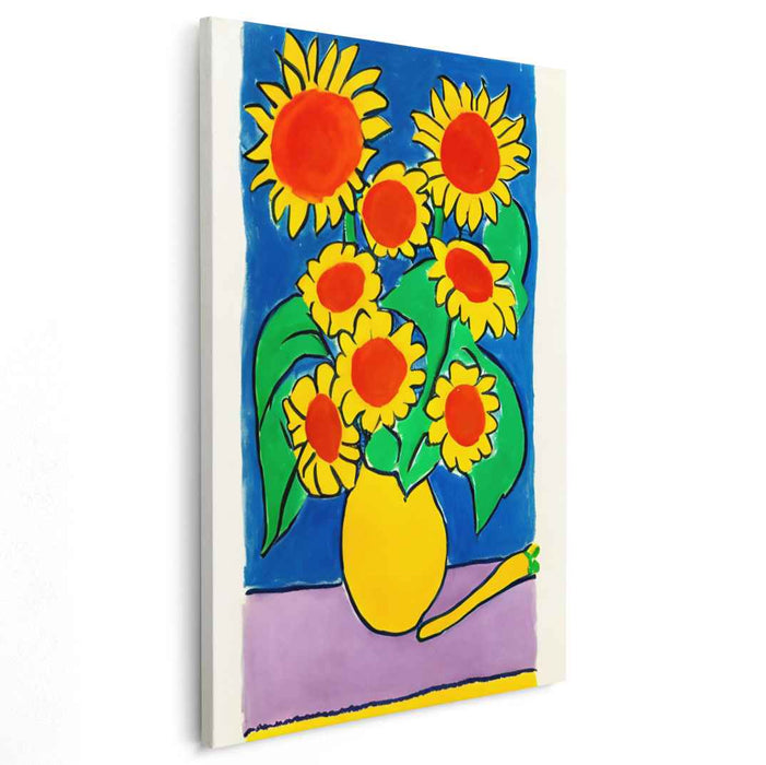 Joyful Sunflowers: Modern Fauvist Floral Canvas Art Print