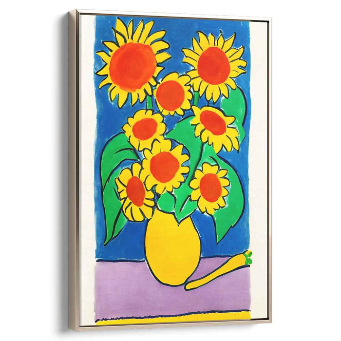 Joyful Sunflowers: Modern Fauvist Floral Canvas Art Print