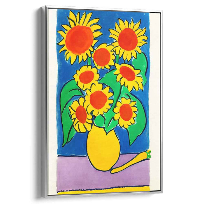 Joyful Sunflowers: Modern Fauvist Floral Canvas Art Print
