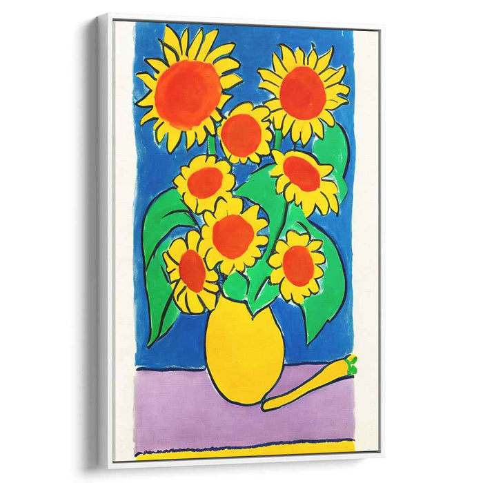 Joyful Sunflowers: Modern Fauvist Floral Canvas Art Print