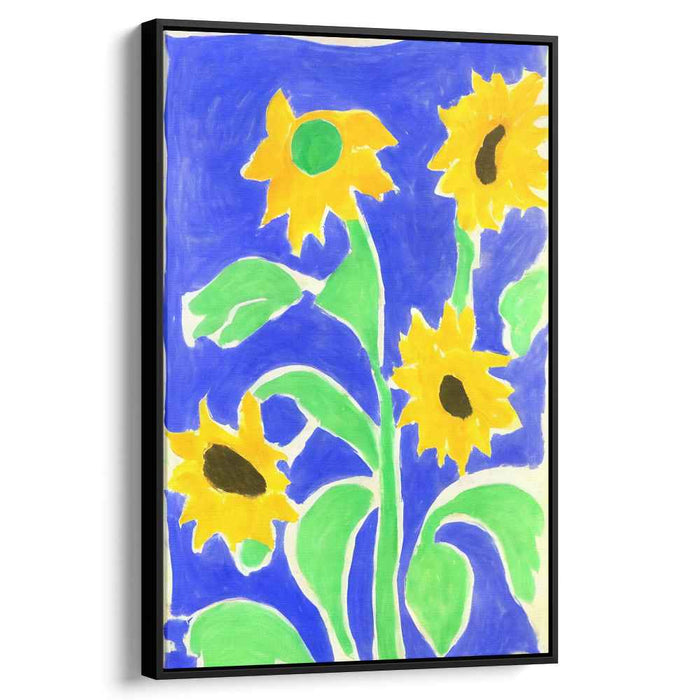 Sunny Blooms Dance: Bright and Cheerful Sunflower Canvas Art