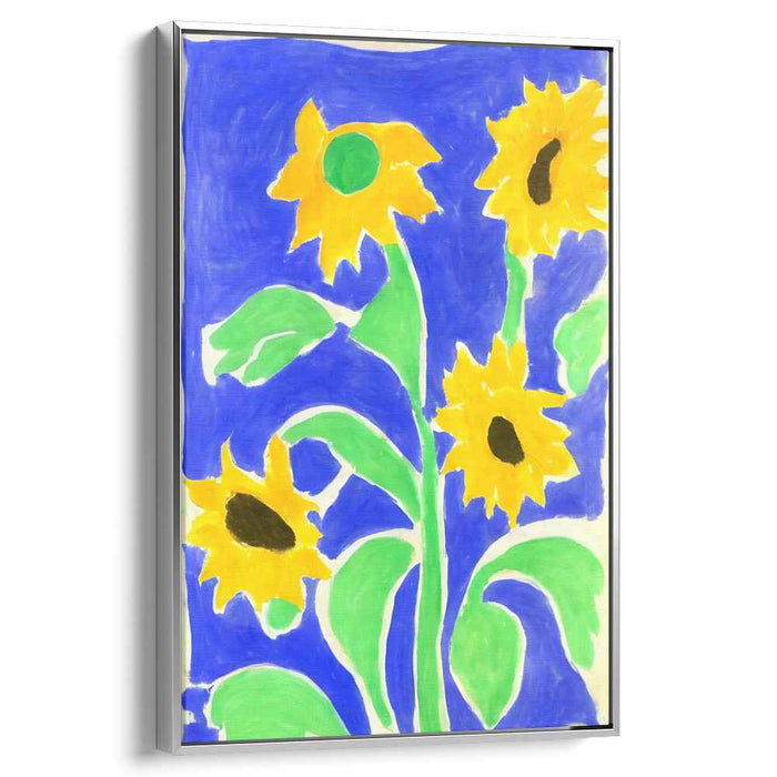 Sunny Blooms Dance: Bright and Cheerful Sunflower Canvas Art
