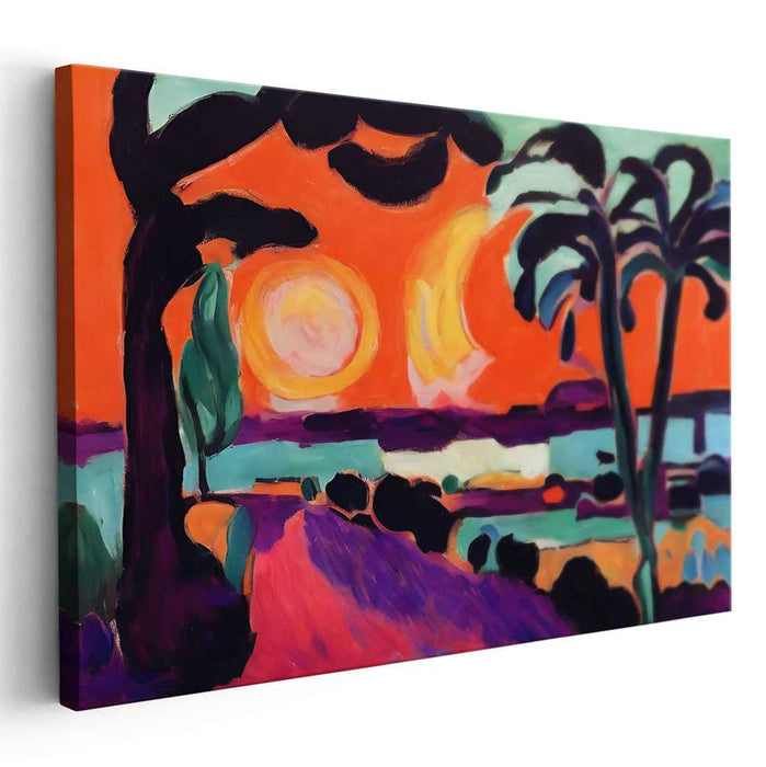 Artistic Earth Symphony: Expressive Landscape Canvas Art