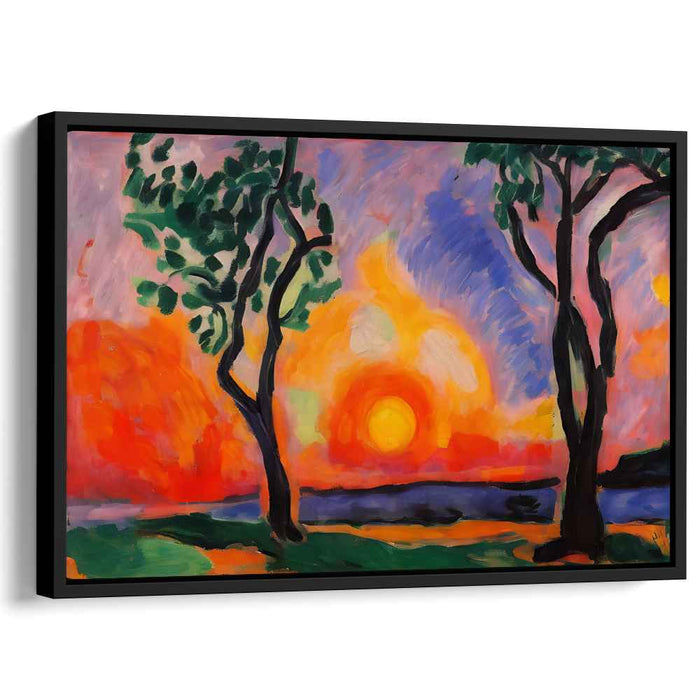 Emotive Horizon: Expressive Landscape Canvas Art Print