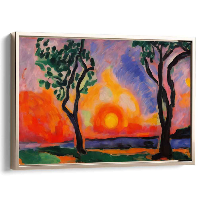 Emotive Horizon: Expressive Landscape Canvas Art Print