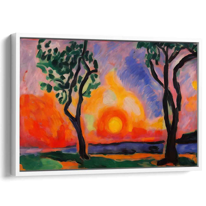 Emotive Horizon: Expressive Landscape Canvas Art Print