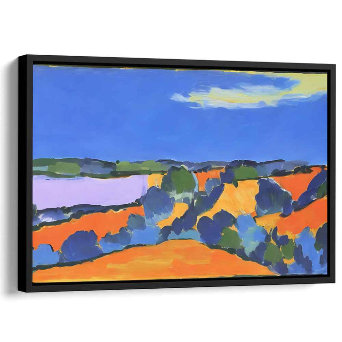 Untamed Palette Harmony: Fauvist Landscape Canvas Art Print